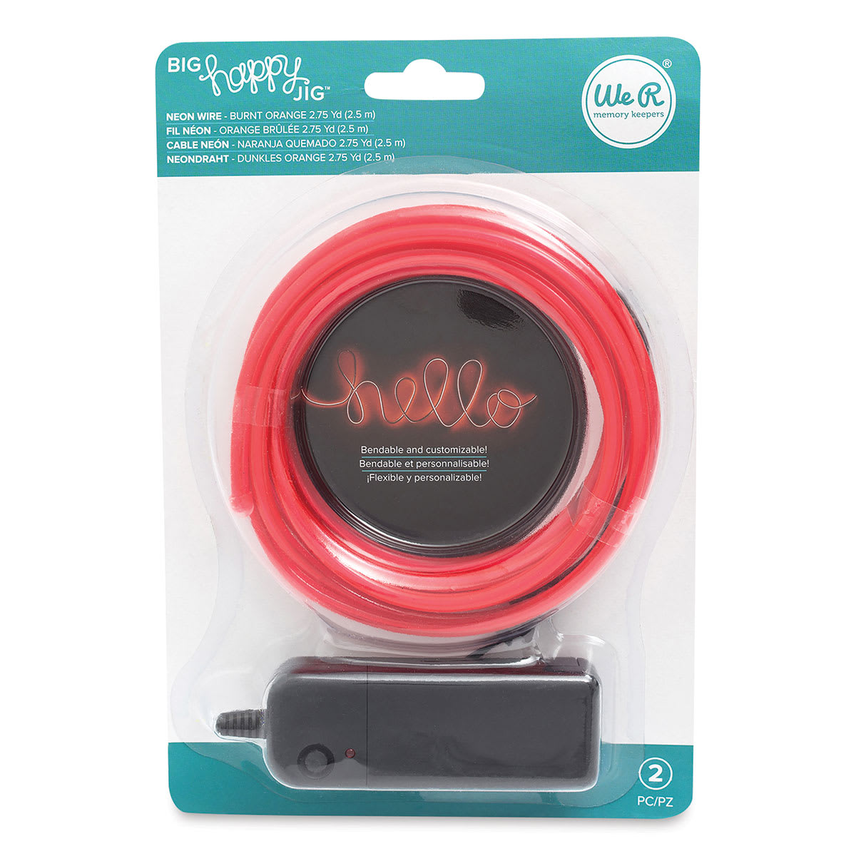 We R Memory Keepers Neon Wire - Front of Burnt Orange blister package
