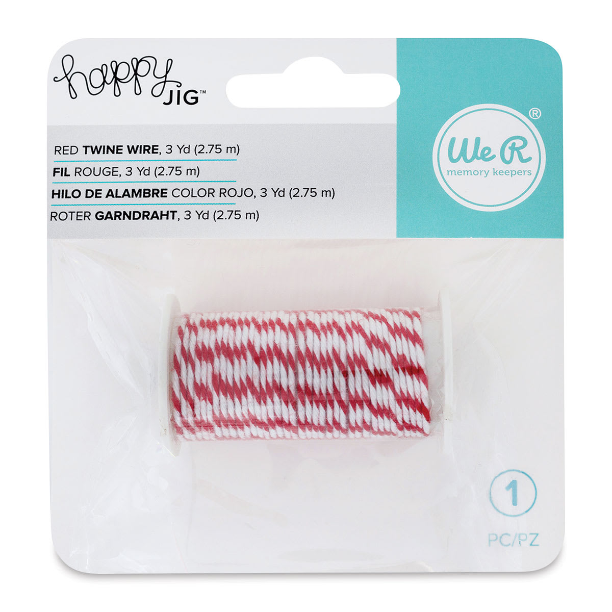 Happy Jig Wire - Front of package of 3 yards of Red Twine