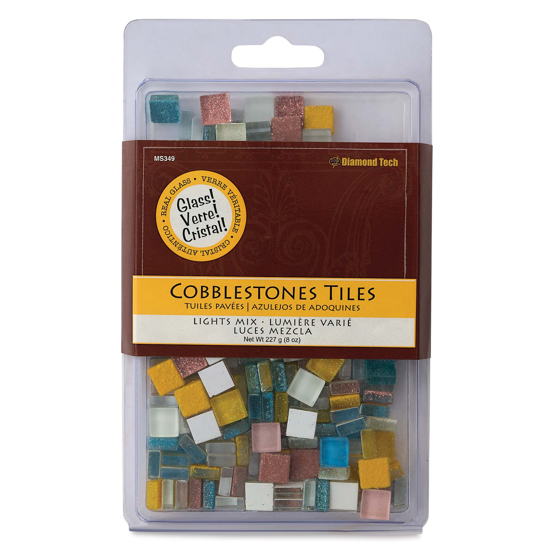 Diamond Tech Cobblestone Tiles - Lights Mix, 8 oz front of packaging