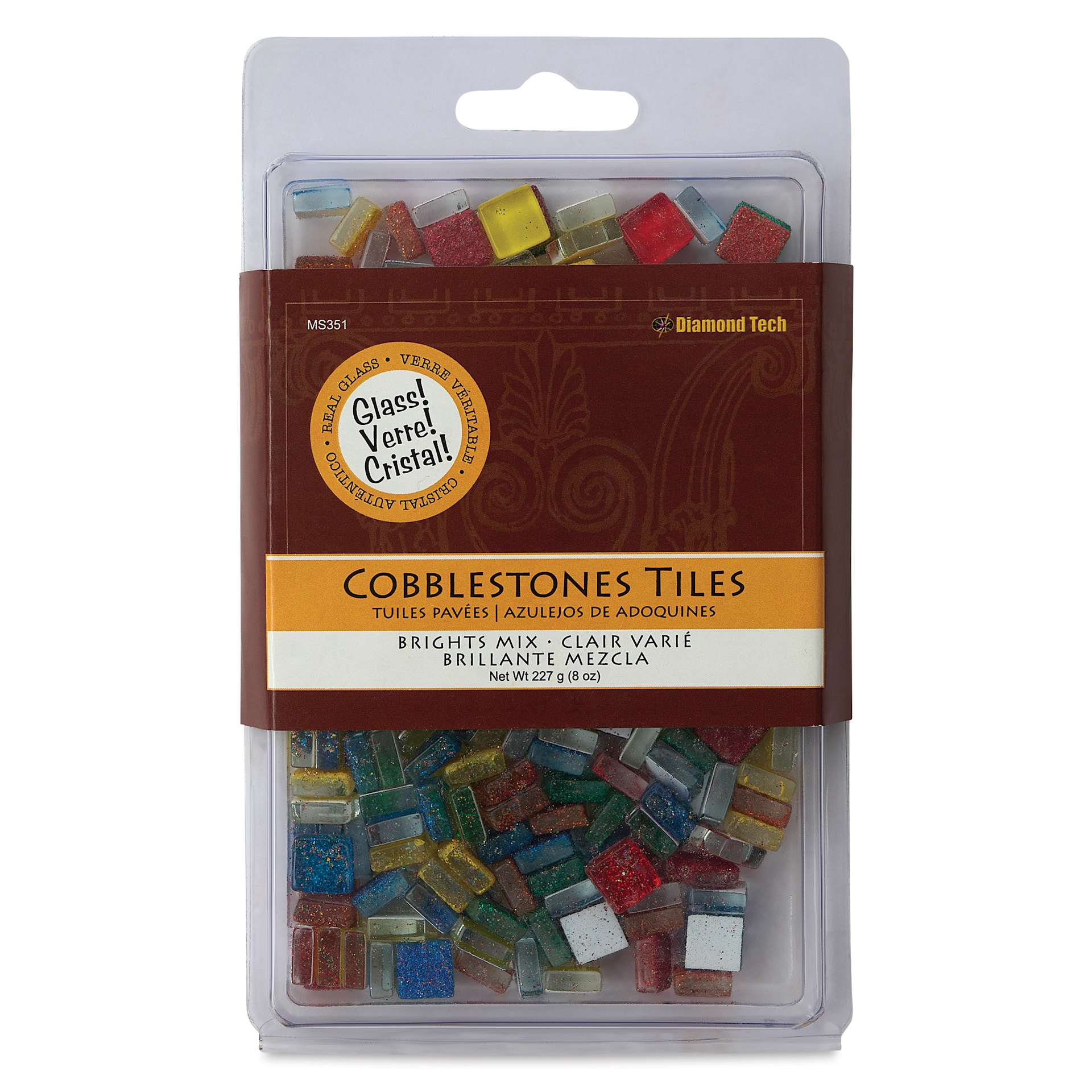 Diamond Tech Cobblestone Tiles - Brights Mix, 8 oz front of packaging