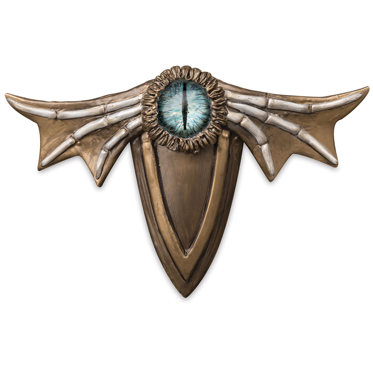Thibra Fine Sculptable Plastic-  Sample Artwork of painted shield with Bat wings