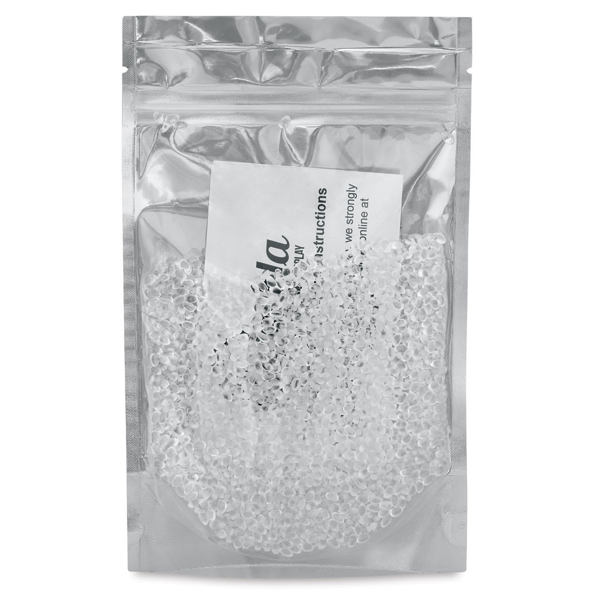 Worbla Crystal Art Moldable Plastic Pellets - Back of package showing crystals
