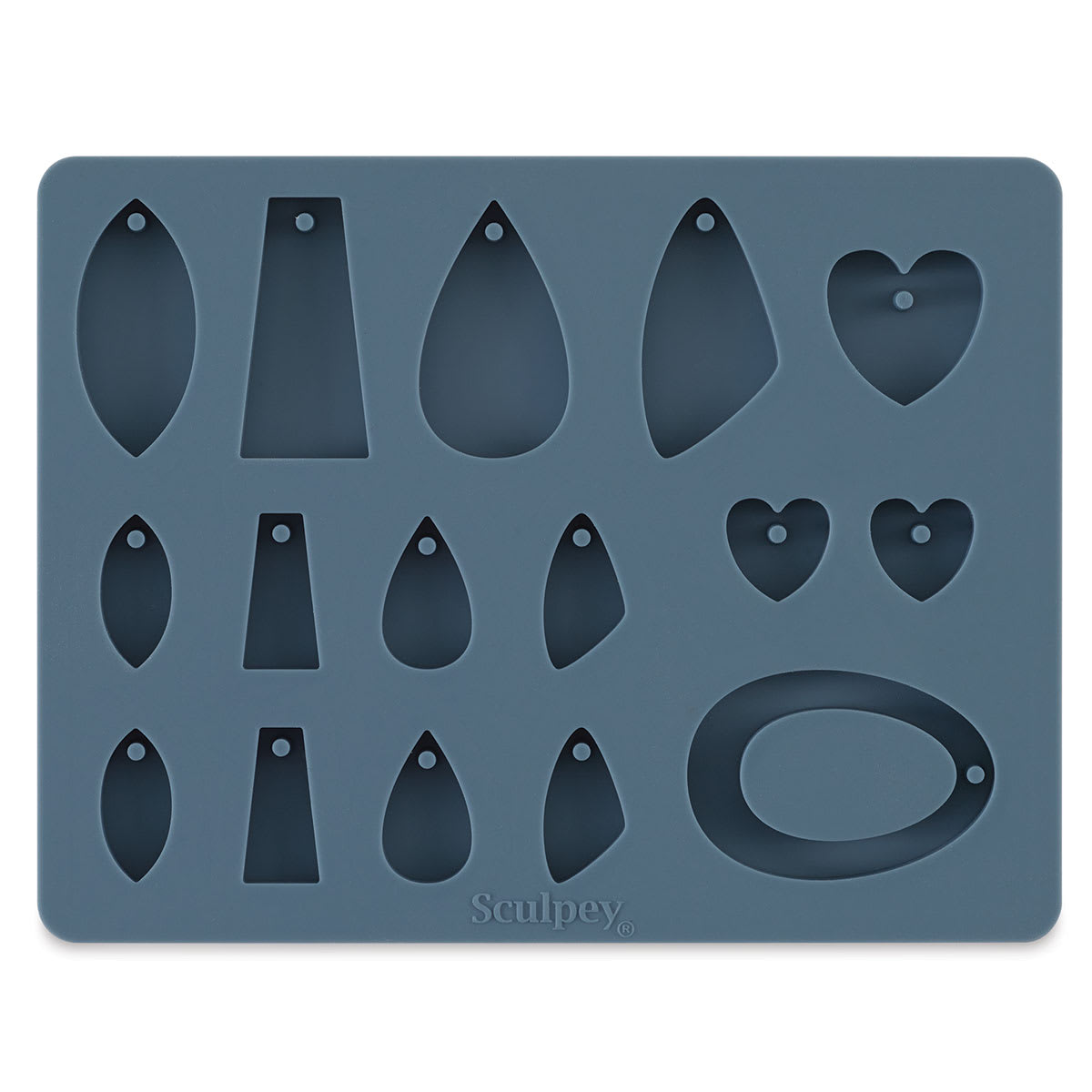 Sculpey Silicone Jewelry Mold - Top view of empty mold
