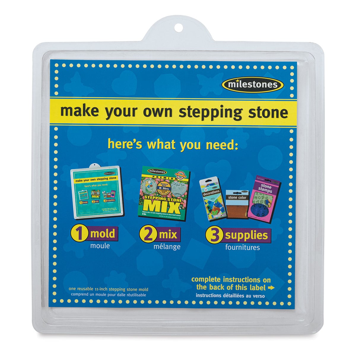 Milestones Reusable Mold - Front of Plastic Square package with label