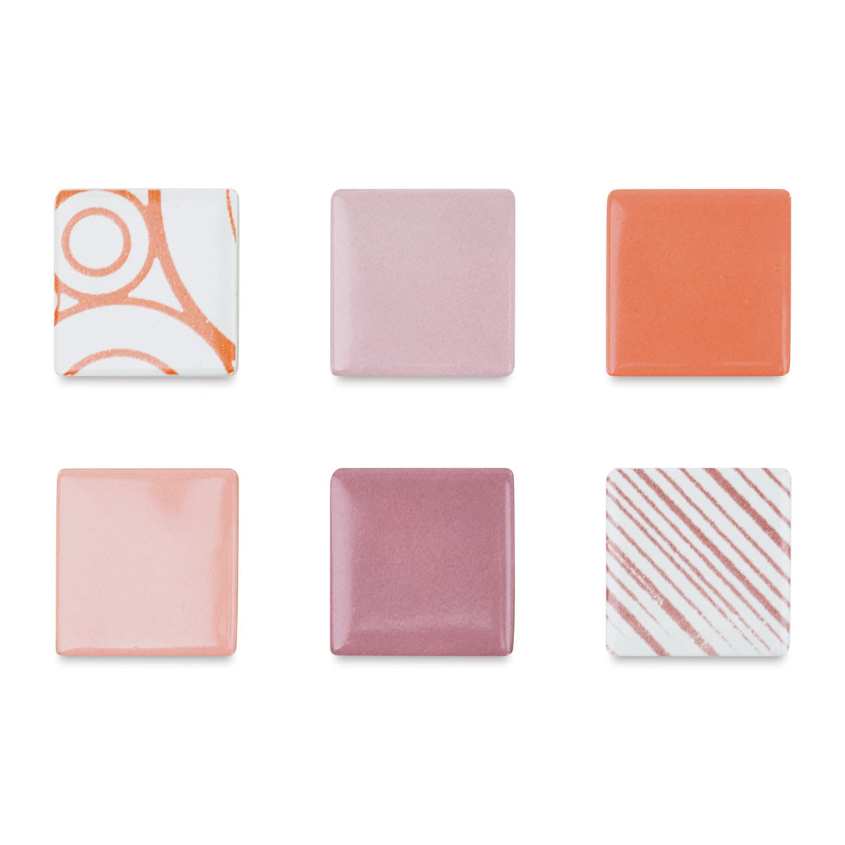 Mosaic Mercantile Patchwork Tiles - Pink/Coral (Tile patterns shown)