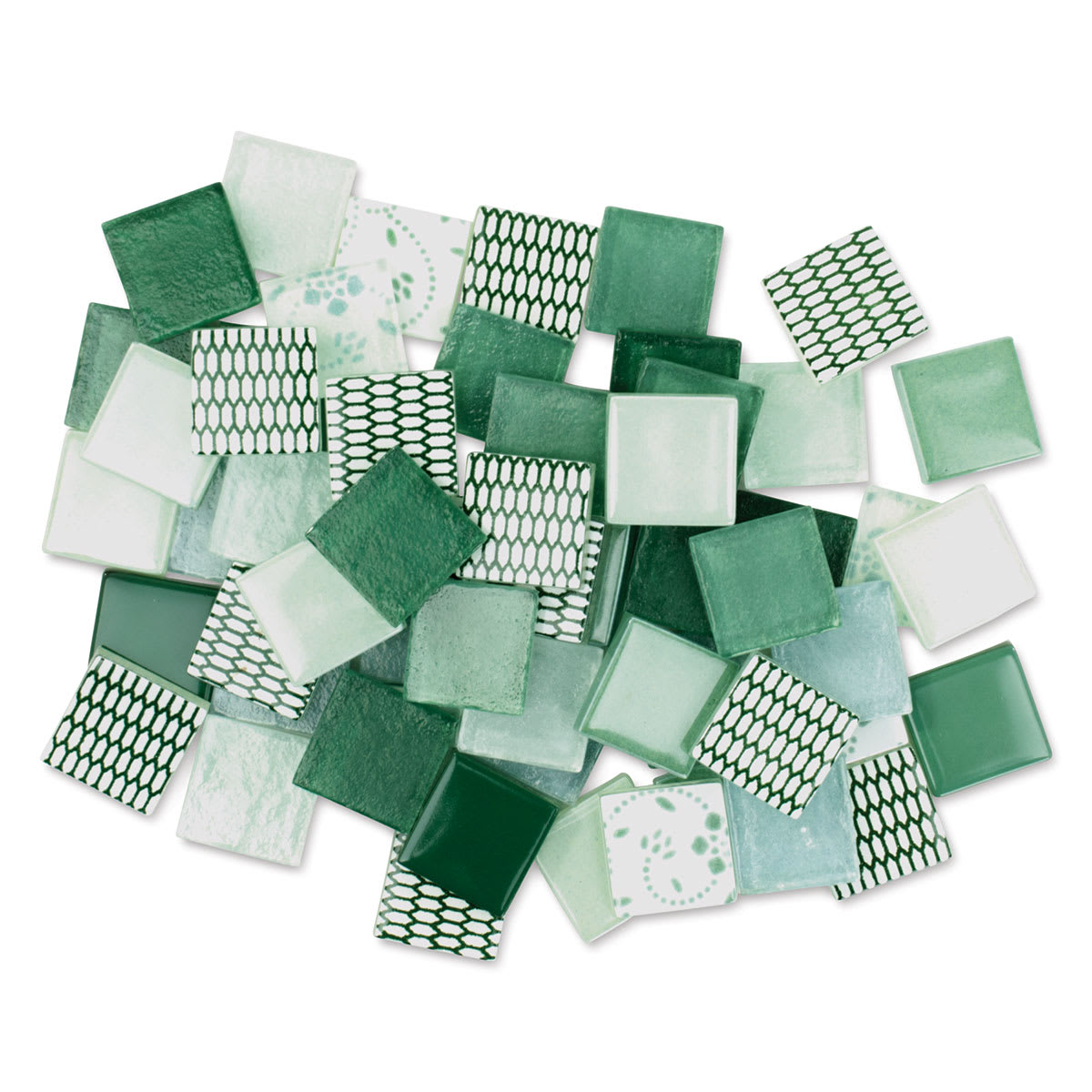Mosaic Mercantile Patchwork Tiles - Grass/Mint Green, 6 oz