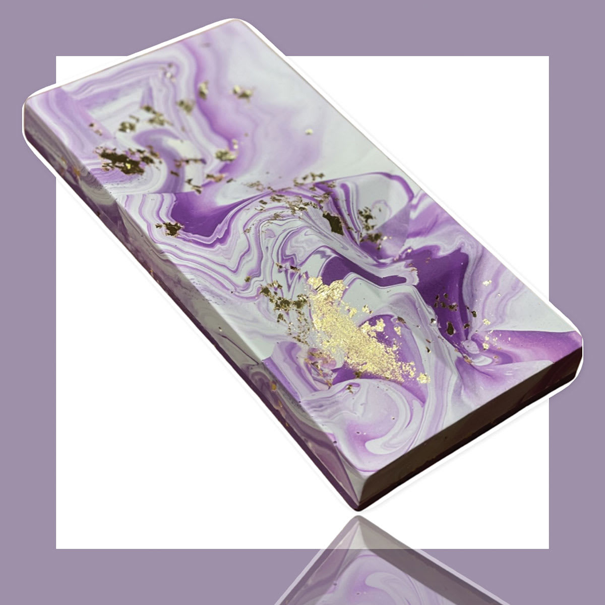 Colorberry Jesmonite Casting Compound (sample made with marble pattern and gold glitter)