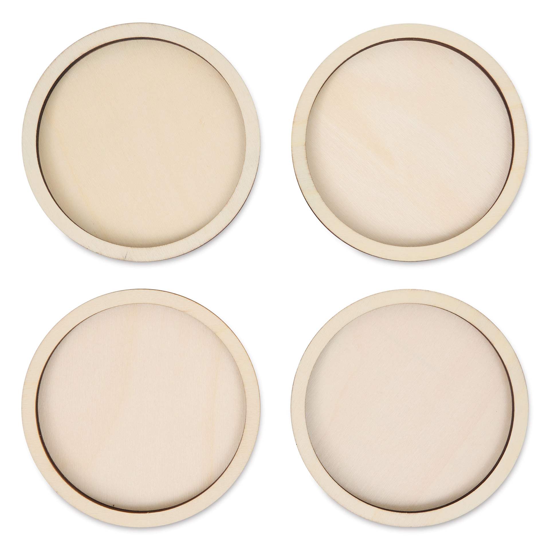 Plaid Mod Podge Resin Molds - Plywood Coaster, Pkg of 4