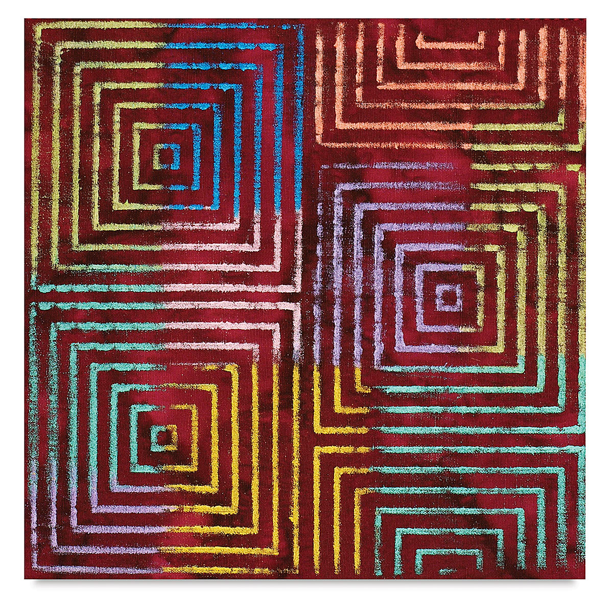 Cedar Canyon Rubbing Plates - Finished art using 1 Op Art design