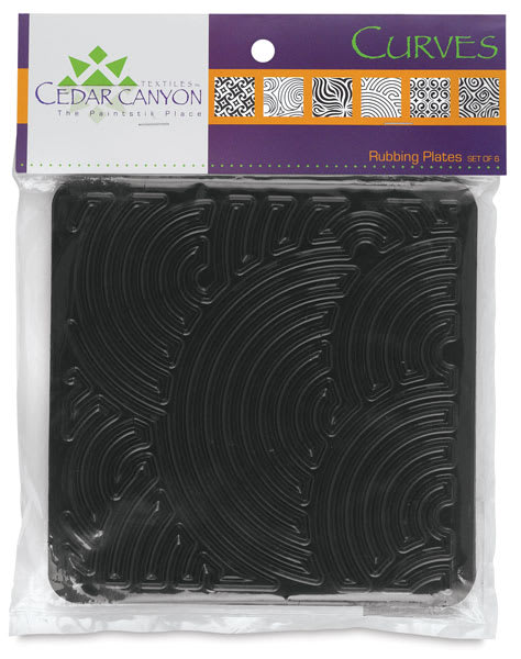 Cedar Canyon Rubbing Plates - Front view of package of Curves design plates