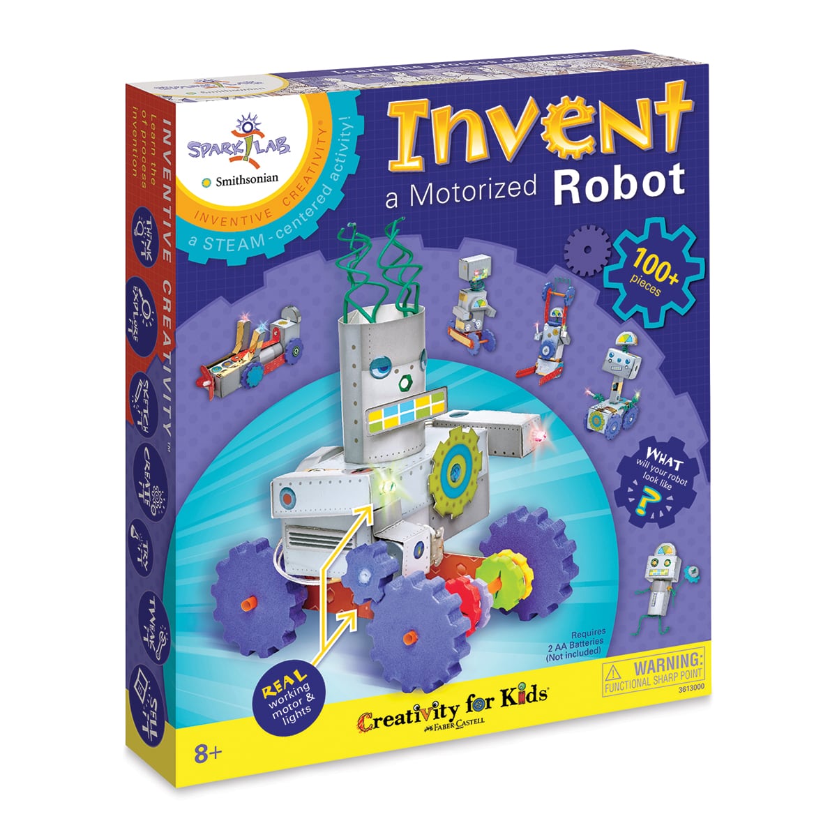 Faber-Castell Creativity for Kids Spark!Lab Invent a Motorized Robot Kit
