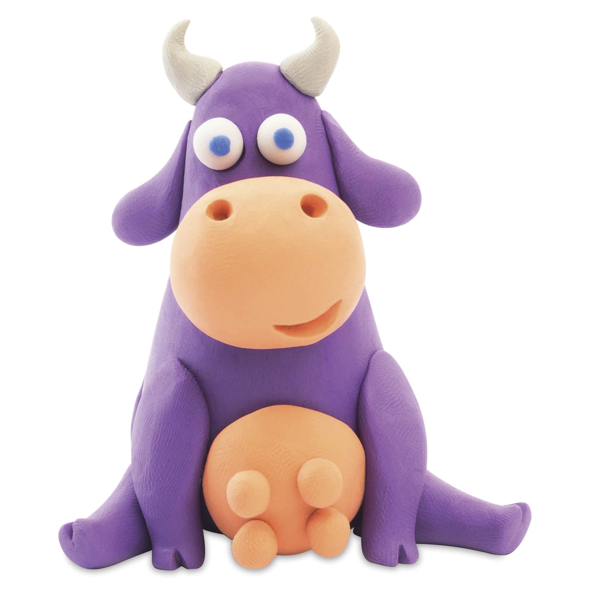 Fat Brain Toys Hey Clay Kit - Animals - finished cow example