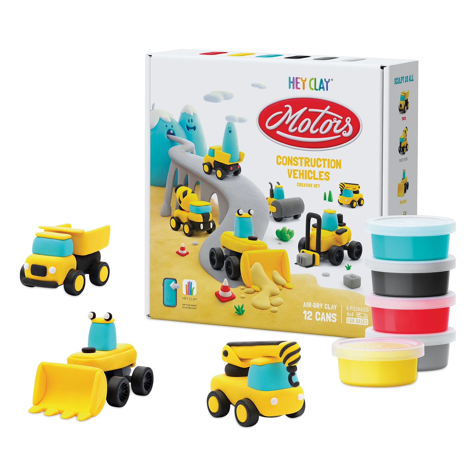 Fat Brain Toys Hey Clay Kit - Construction Vehicles
