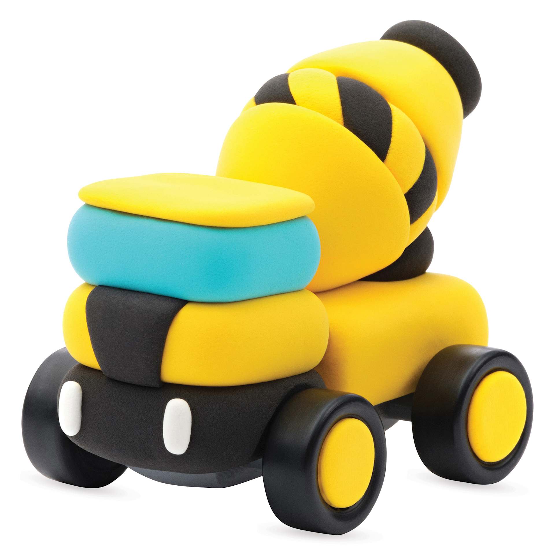 Fat Brain Toys Hey Clay Kit - Construction Vehicles close up cement mixer project example
