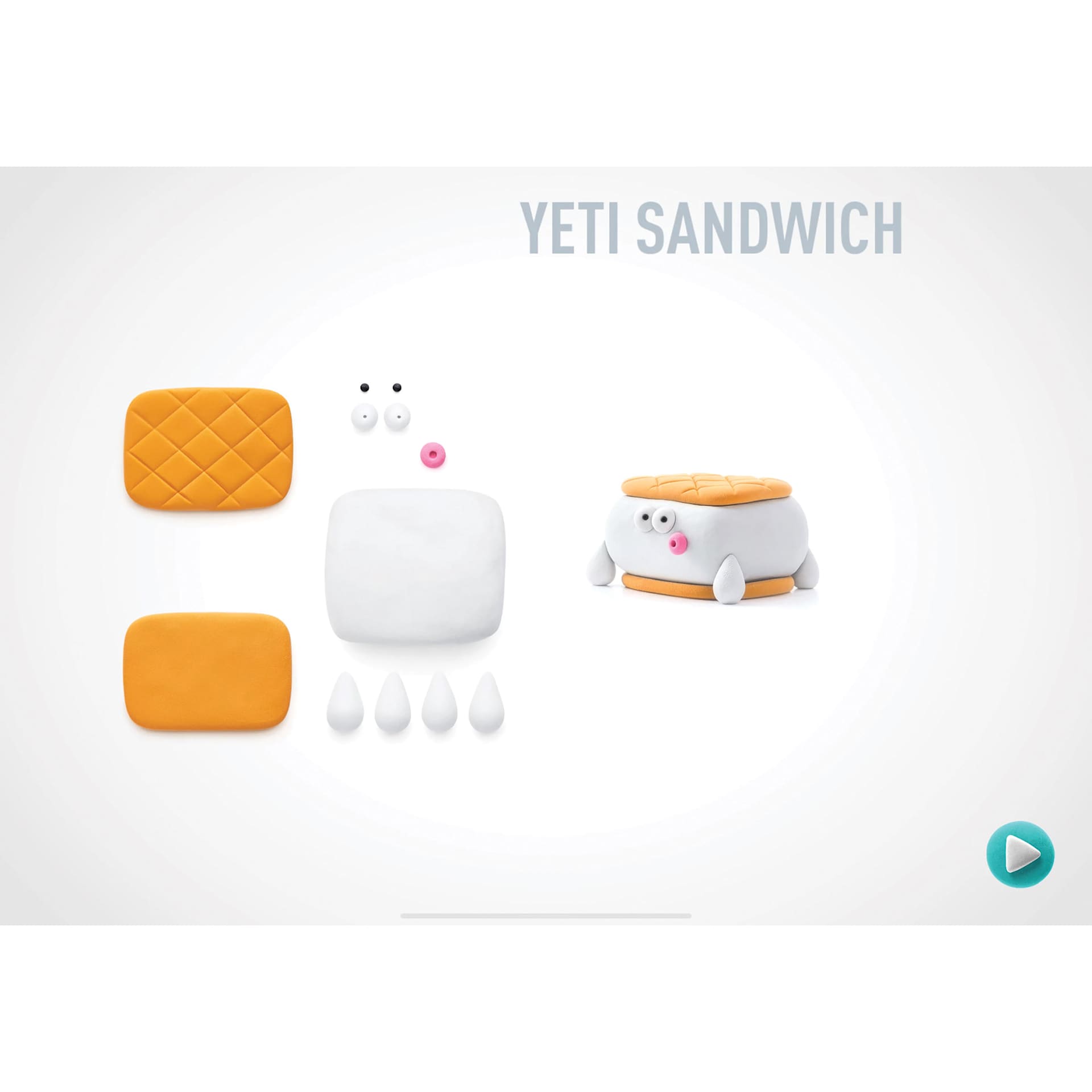 Fat Brain Toys Hey Clay Kit - Nice Ice Cream yeti sandwich project components