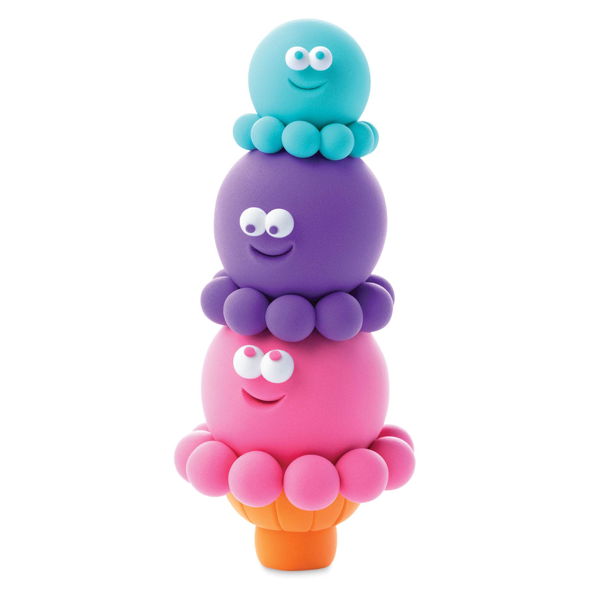 Fat Brain Toys Hey Clay Kit - Nice Ice Cream finished stacked example project