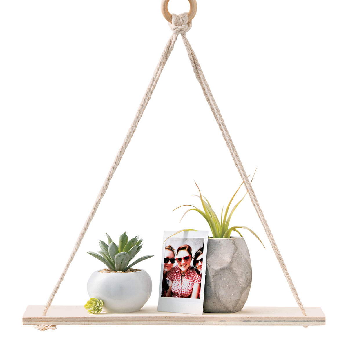 Unfinished Wood Hanging Shelf