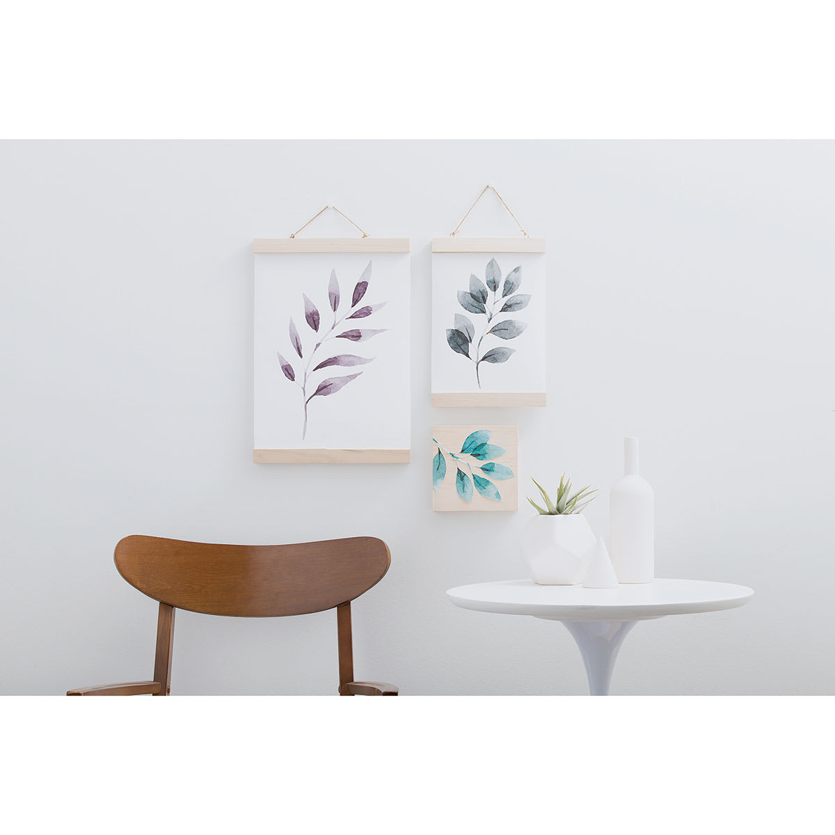 Unfinished Wood Wall Art Hanger