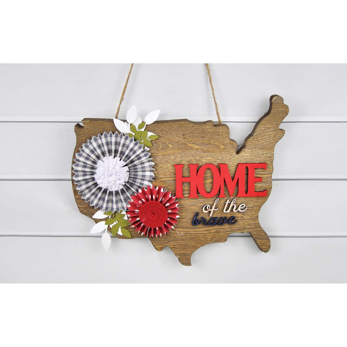 Hampton Art Unfinished Wood USA Map