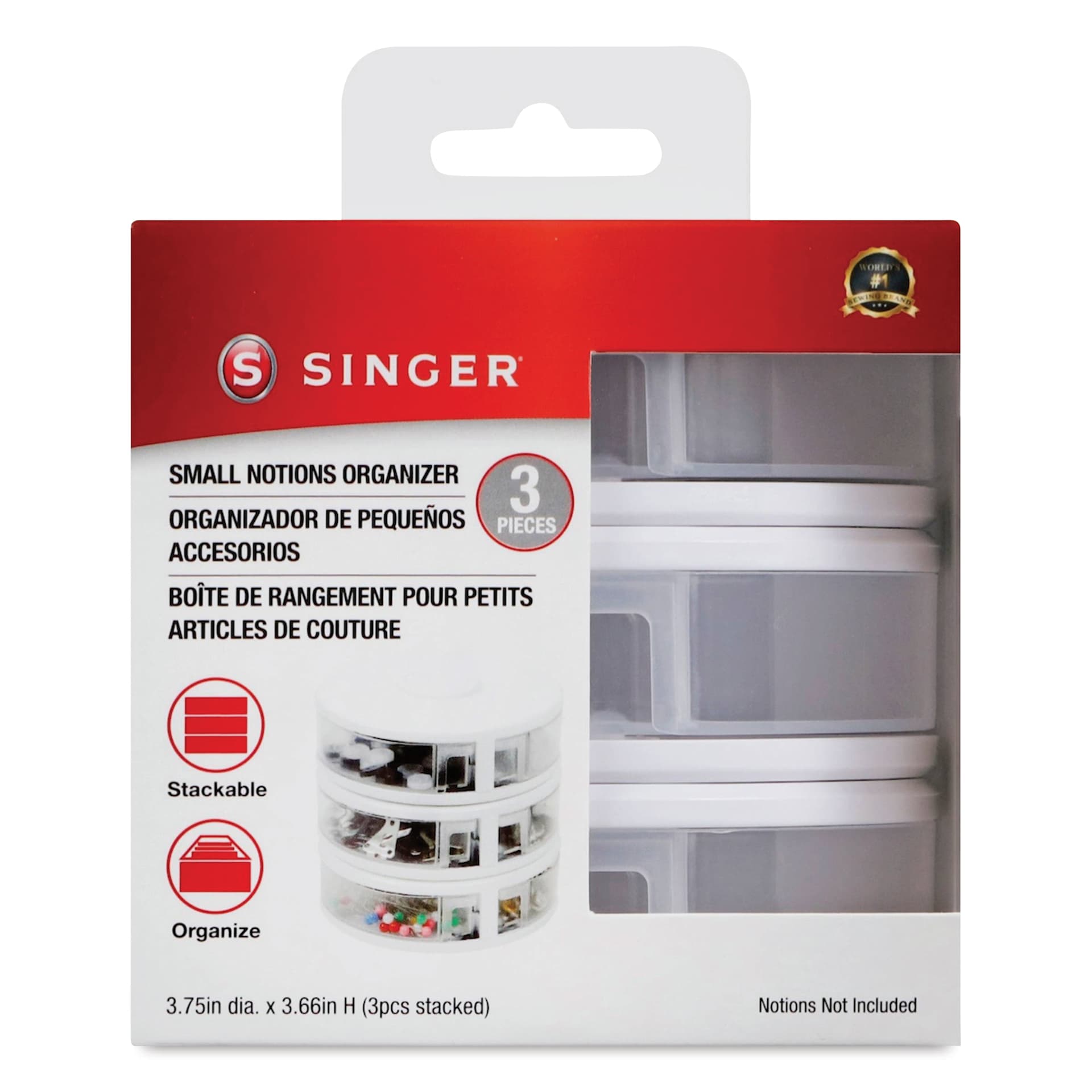 Singer Small Notions Organizers - Pkg of 3 - front of packaging