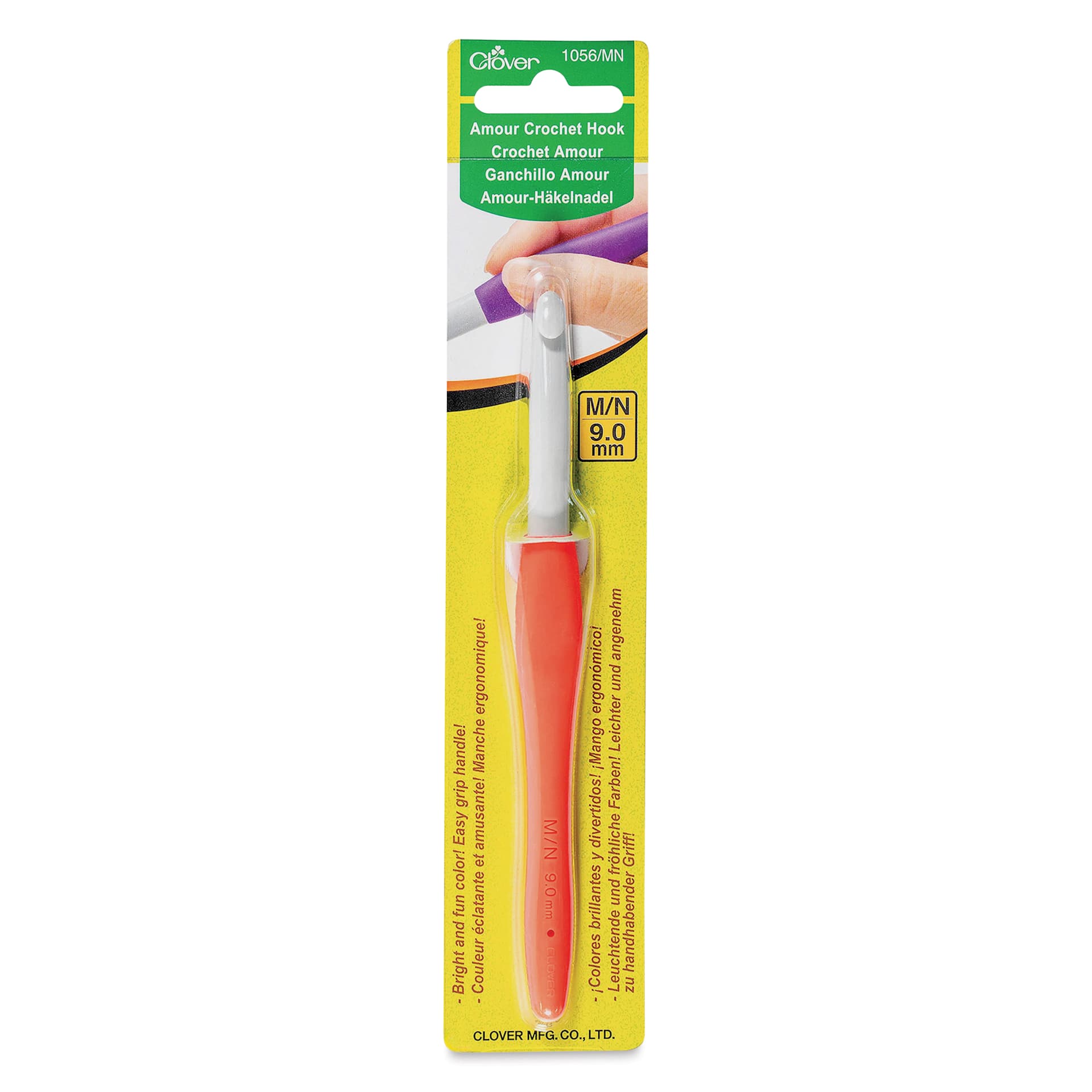 Clover Amour Crochet Hook - M/N, 9mm front of packaging