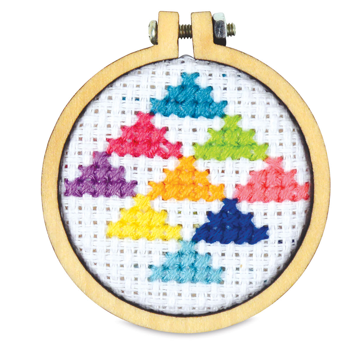 Cross Stitch Style Mini Embroidery Hoops