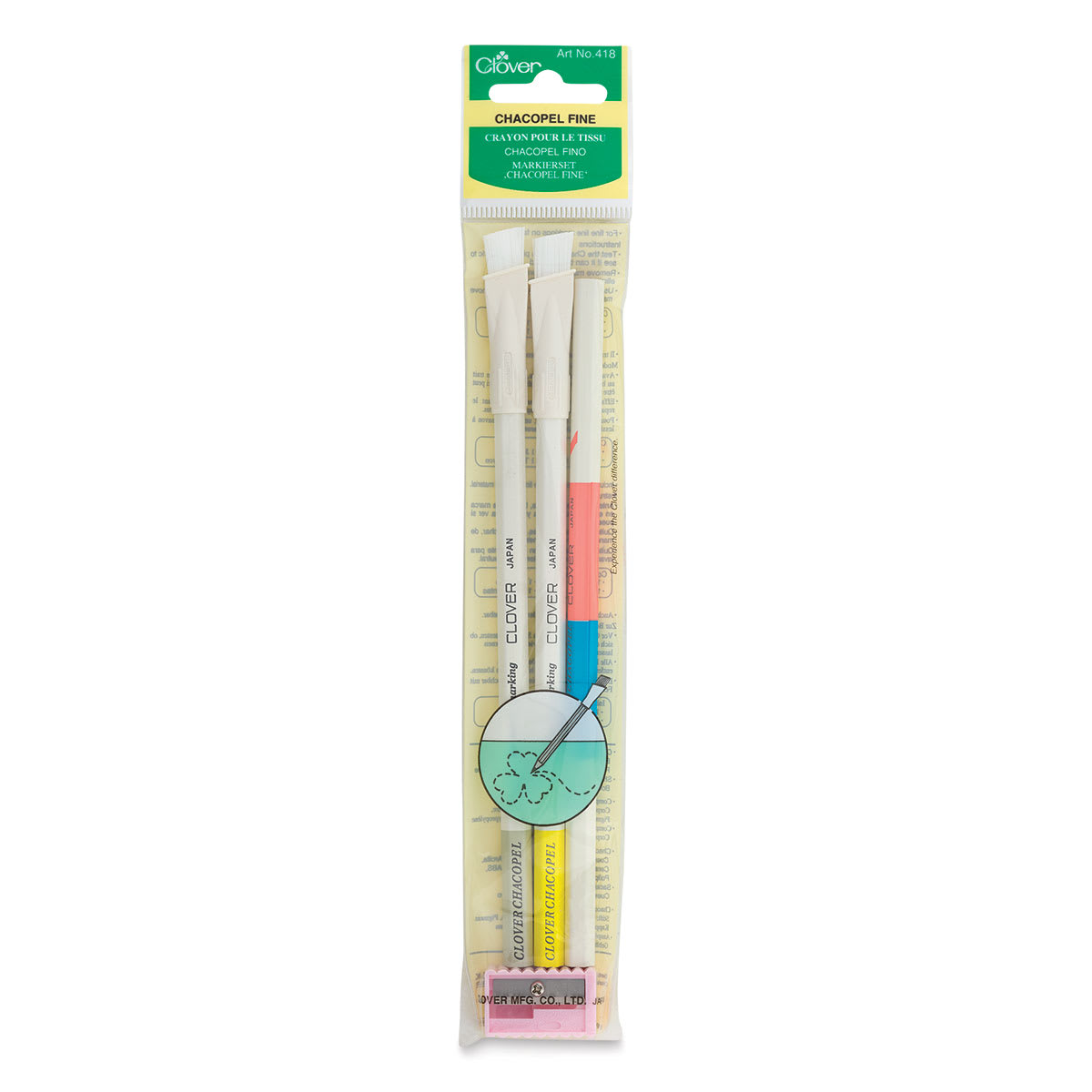 Clover Chacopel Fine Point Marking Pencils - Front of blister package
