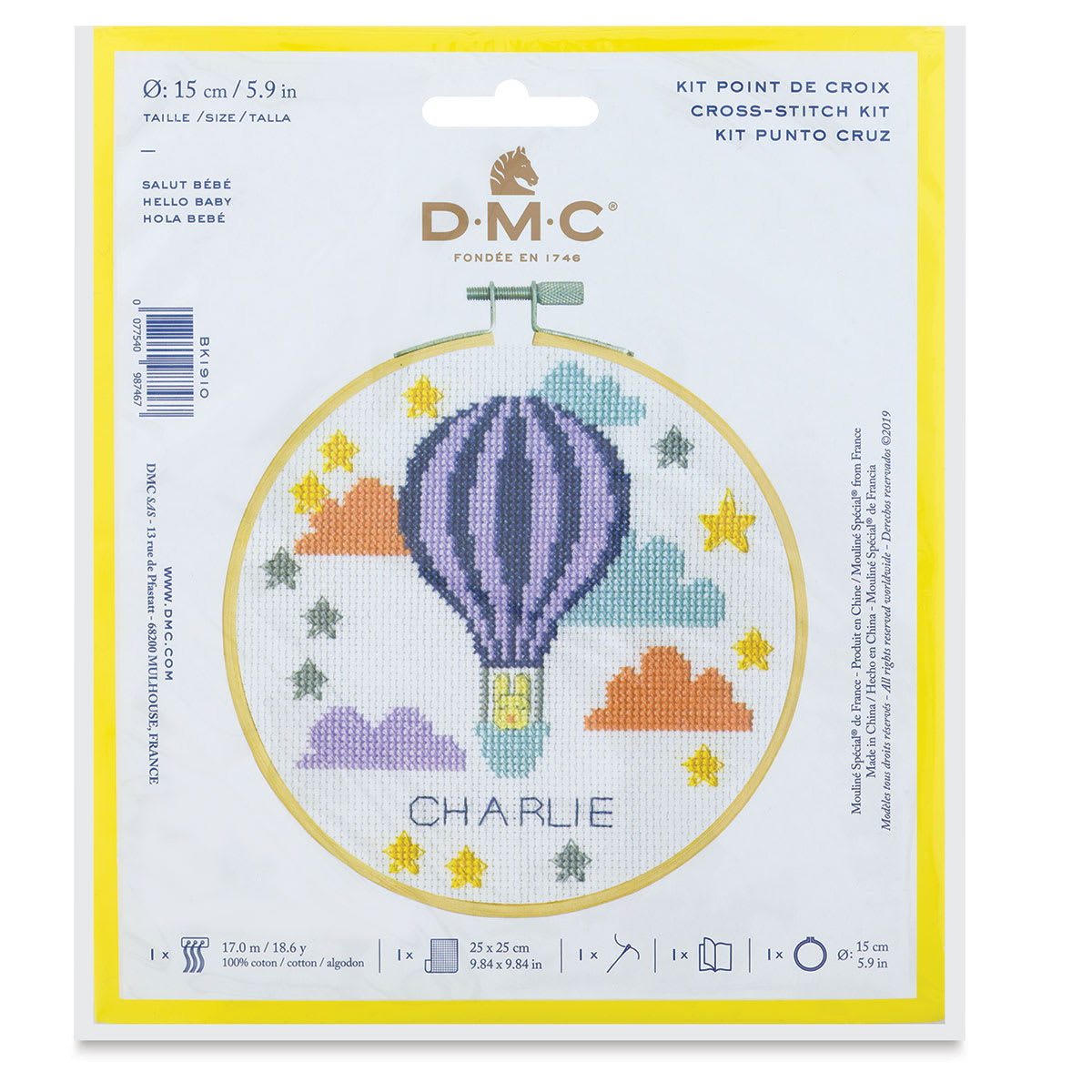 DMC Stitch Kit - DMC Stitch Kit - Front view of Hello Baby design package