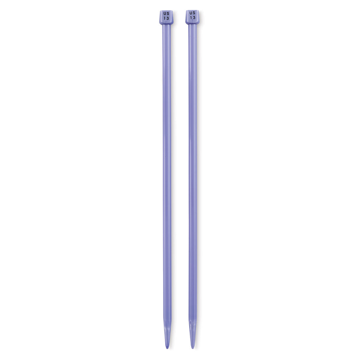 Lion Brand Single Point Knitting Needles - Size 13, 9 mm, Pkg of 2 (out of package)