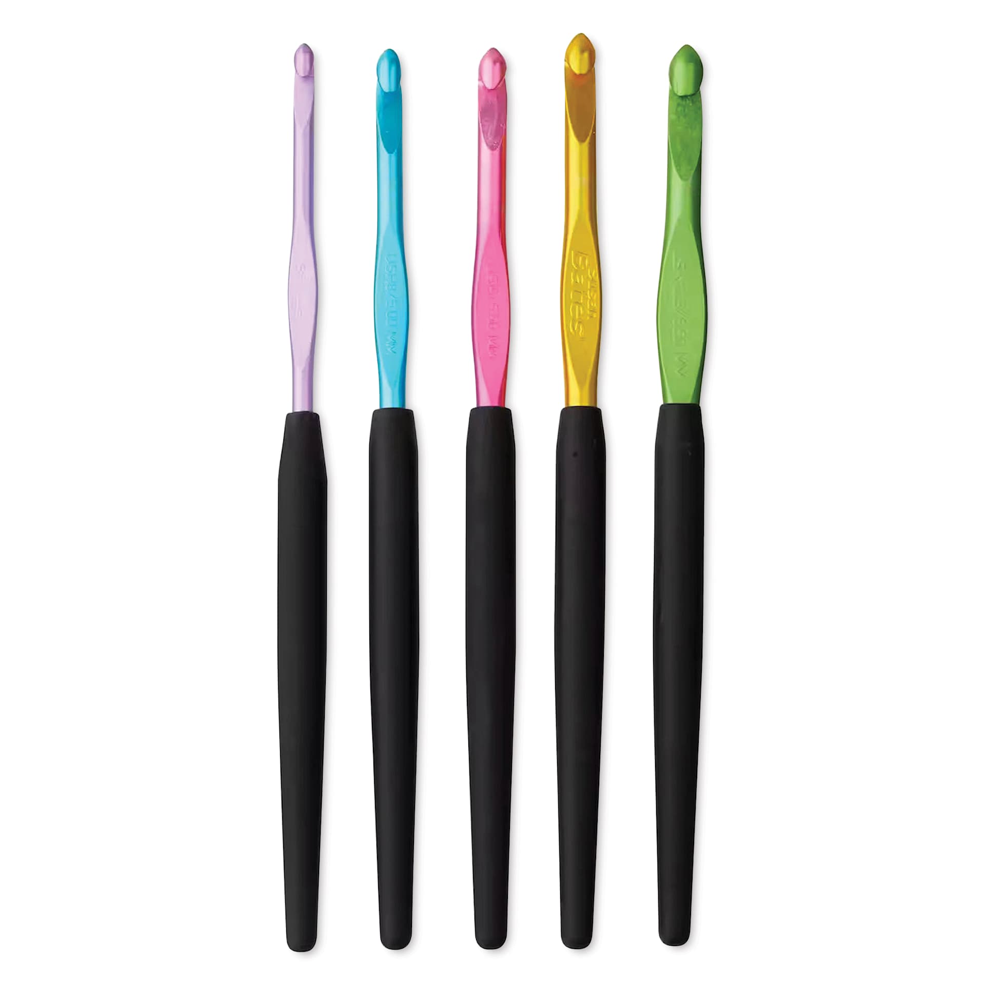 Susan Bates Ergonomic Crochet Hook Set - Set of 5, US G6, H8, I9, J10 and K10.5