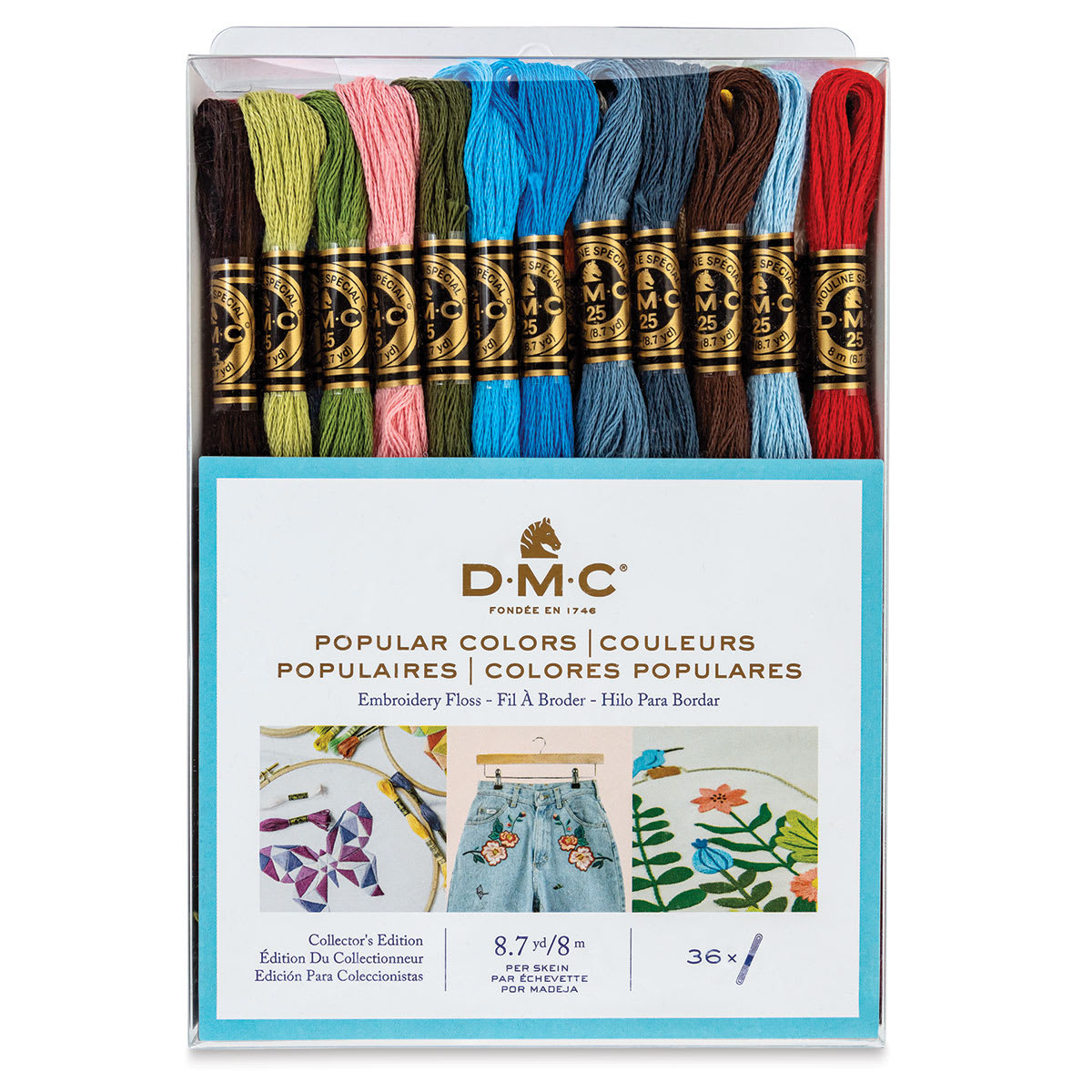 DMC Cotton Embroidery Floss - Popular, Set of 36 (Front of packaging)