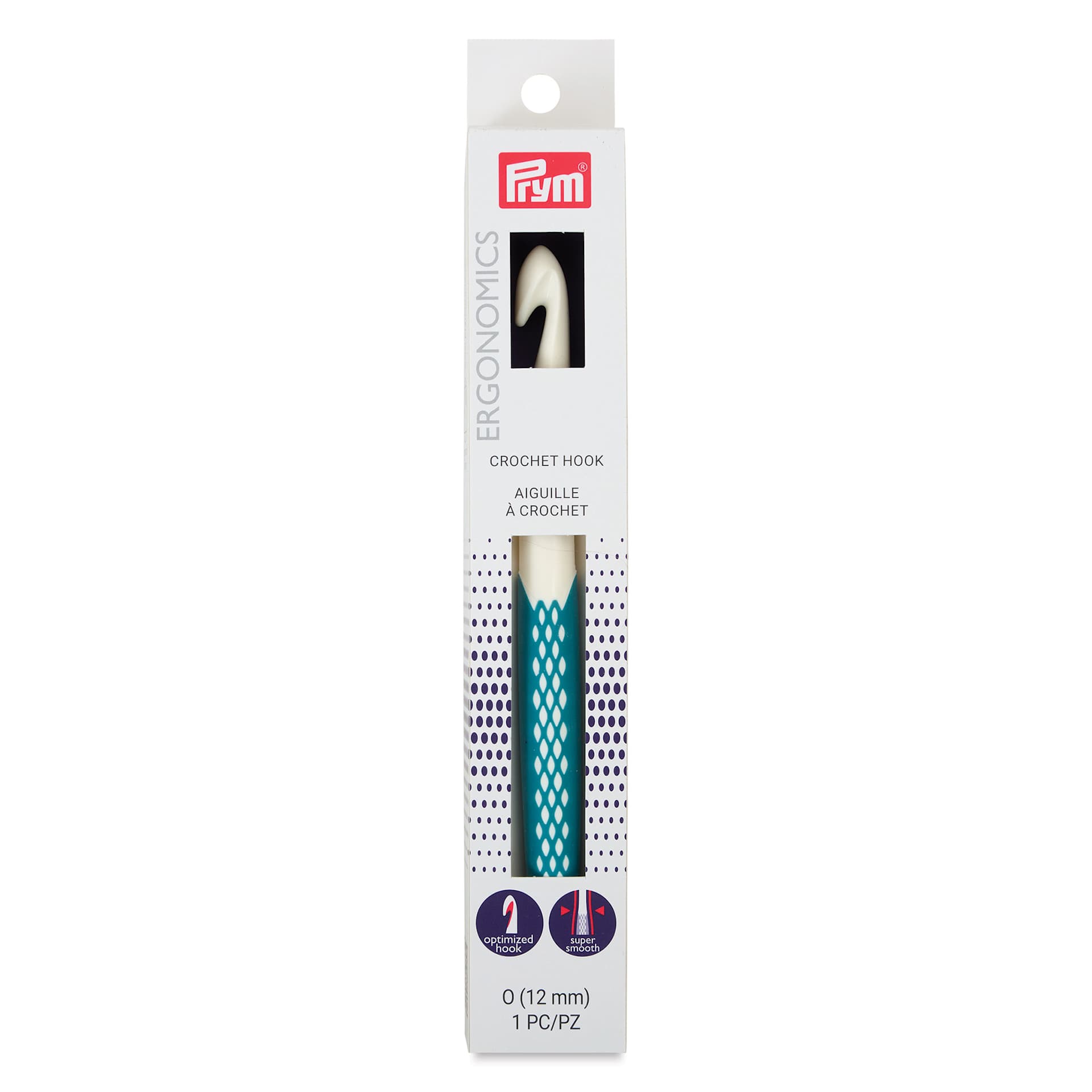 Prym Ergonomics Crochet Hook - O, front of the packaging