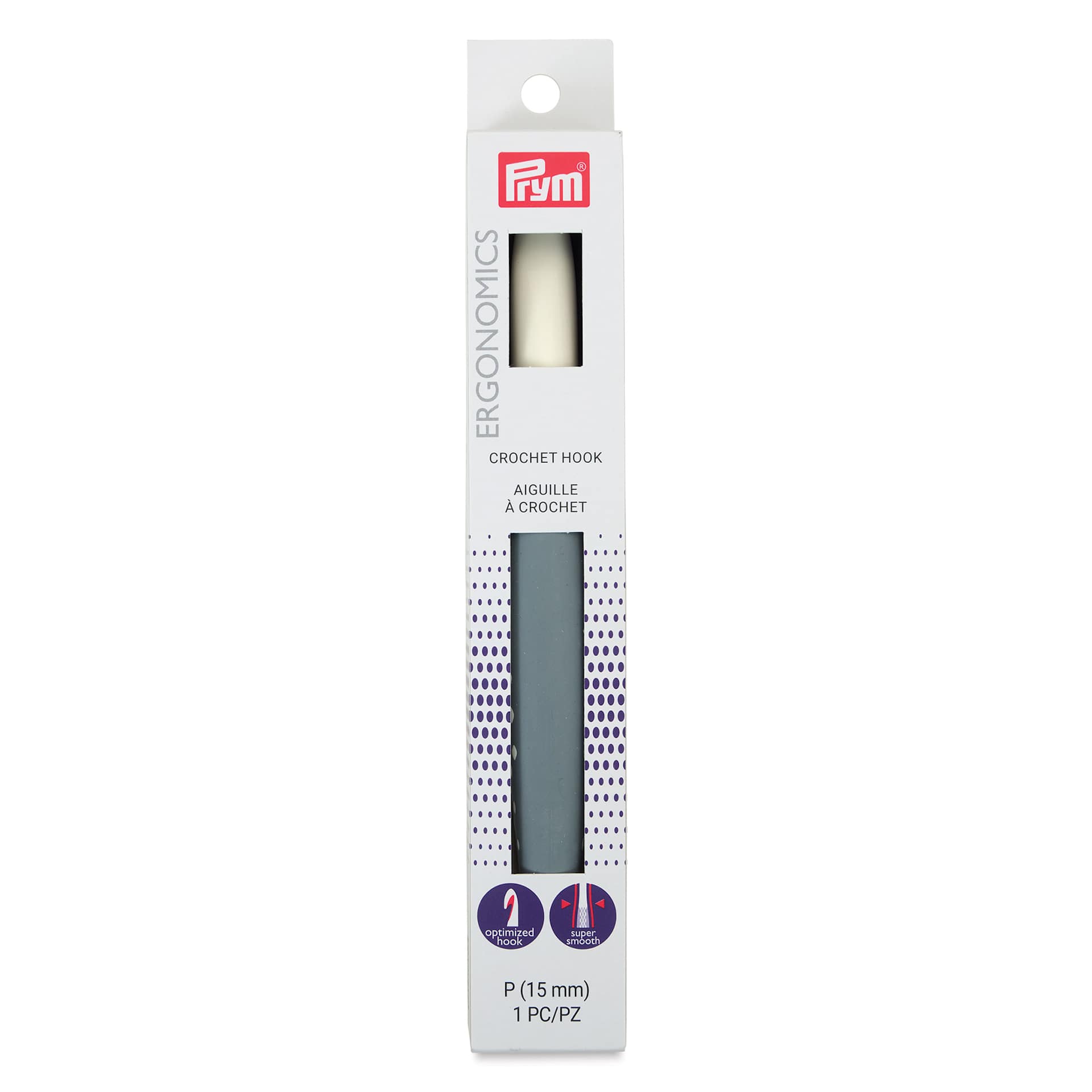 Prym Ergonomics Crochet Hook - P, front of the packaging