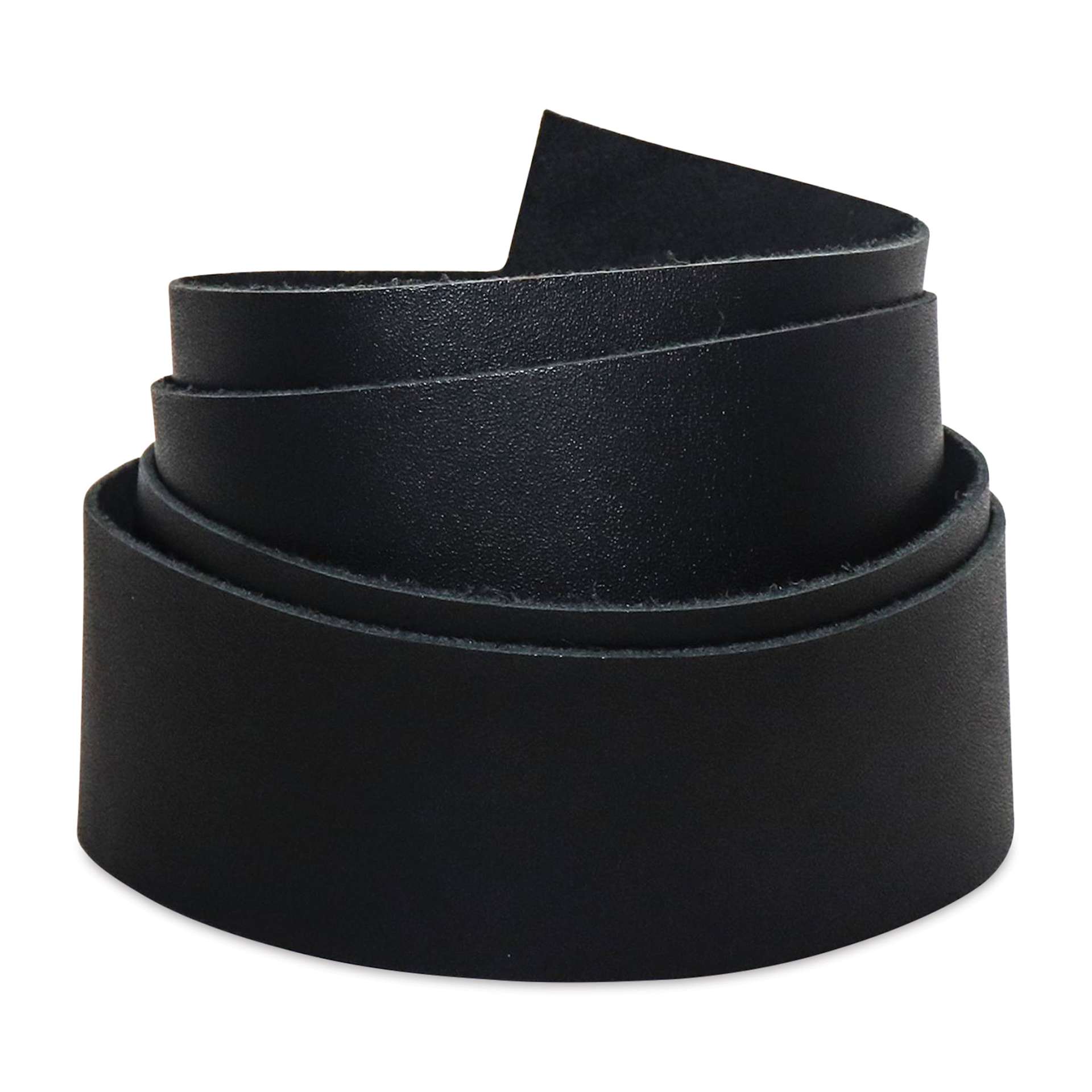 Realeather Leather Strip - Black, 1-1/2" x 42"