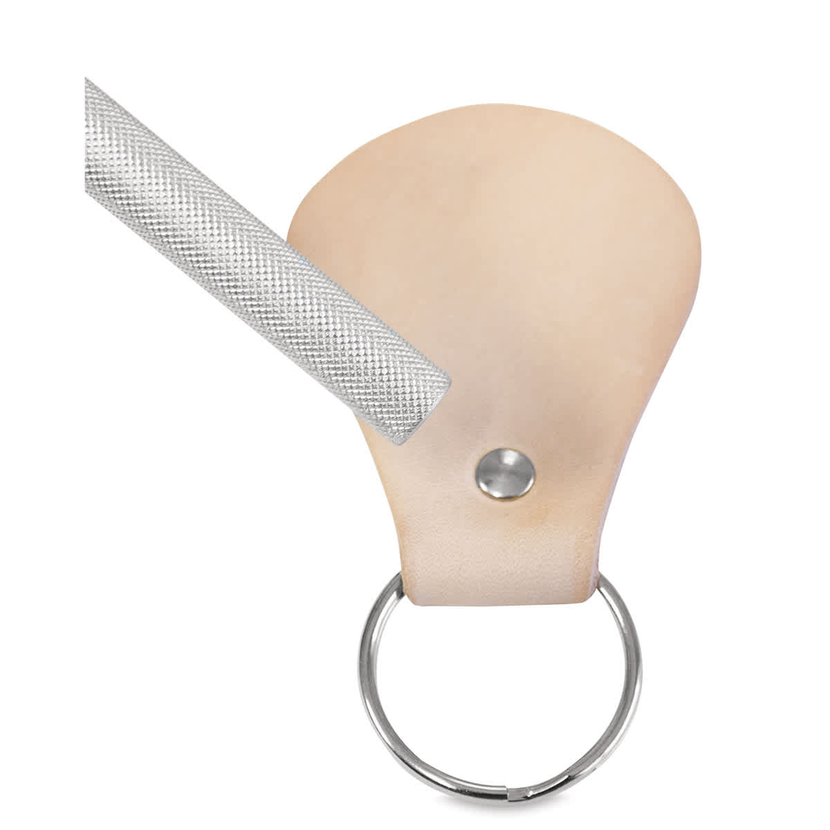 Realeather Rivet Setter Kit - Rivet set in leather keychain
