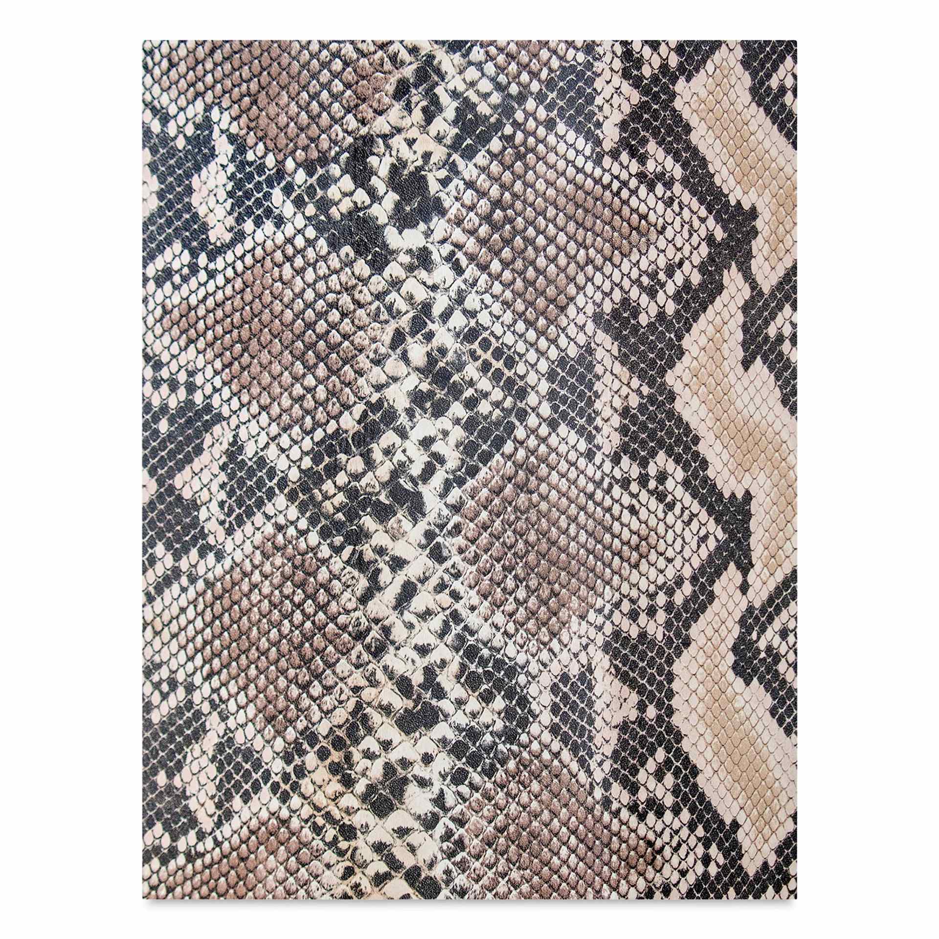 Realeather Printed Leather Trim - Python Taupe, 8-1/2" x 11", single trim