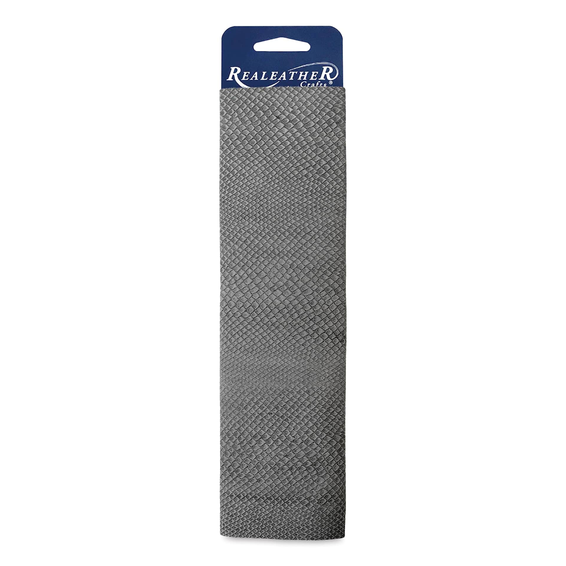 Realeather Printed Leather Trim - Cobra Granite, wrapped around packaging