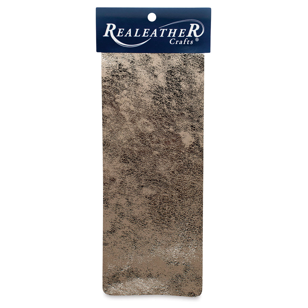 Realeather Printed Leather Trim - Front of package of Platinum Crackle pattern