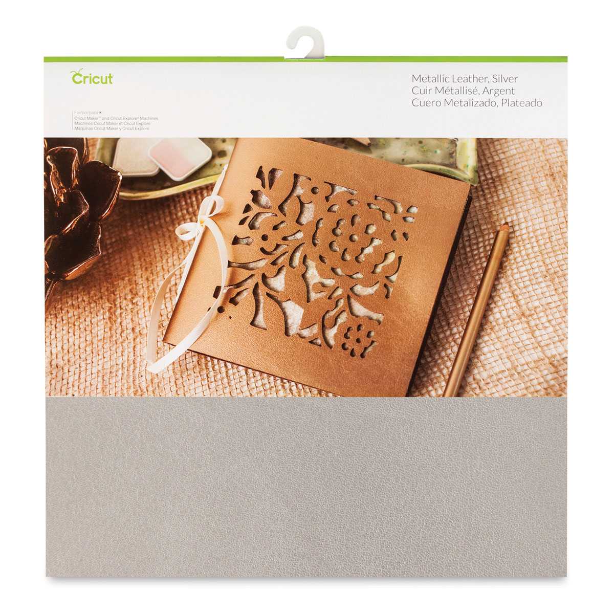 Cricut Genuine Leather - Metallic Silver, 12" x 12"