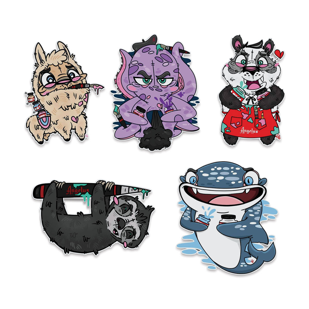 Angelus Sticker Pack - SaveThePanduhs, Set of 5