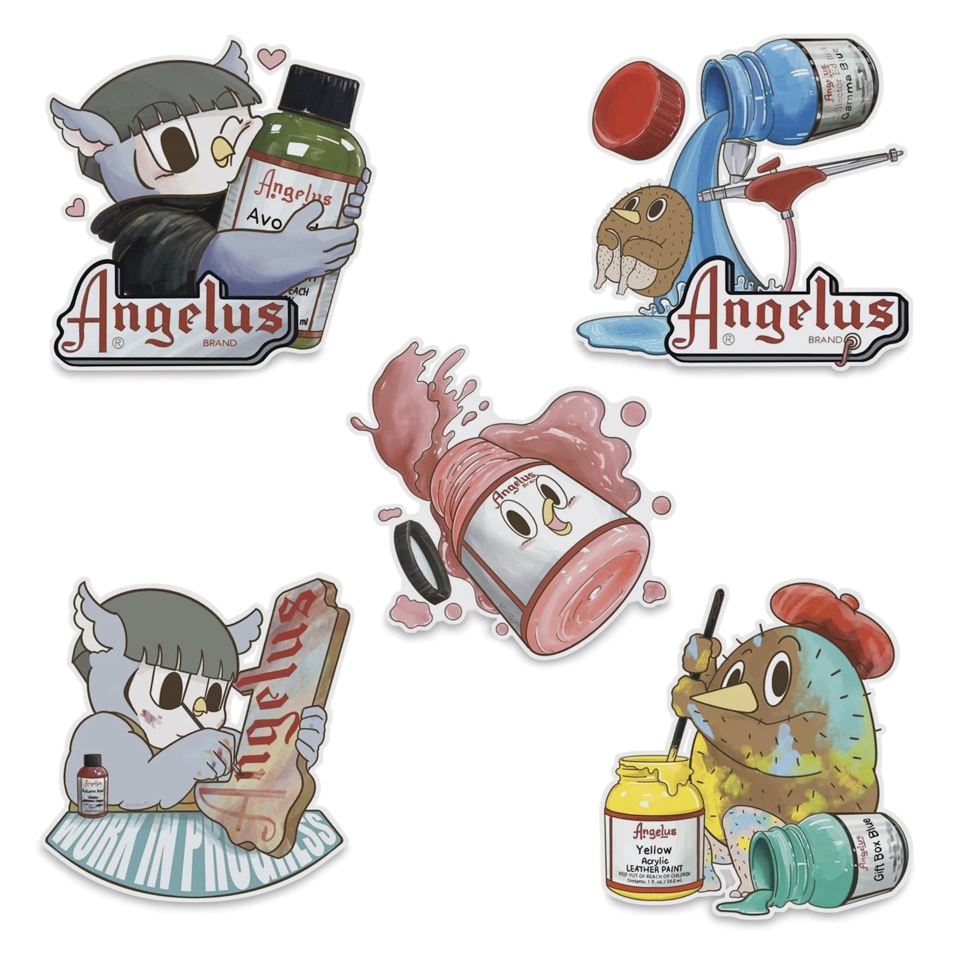Angelus Sticker Pack - KiwiSanTW, Set of 5