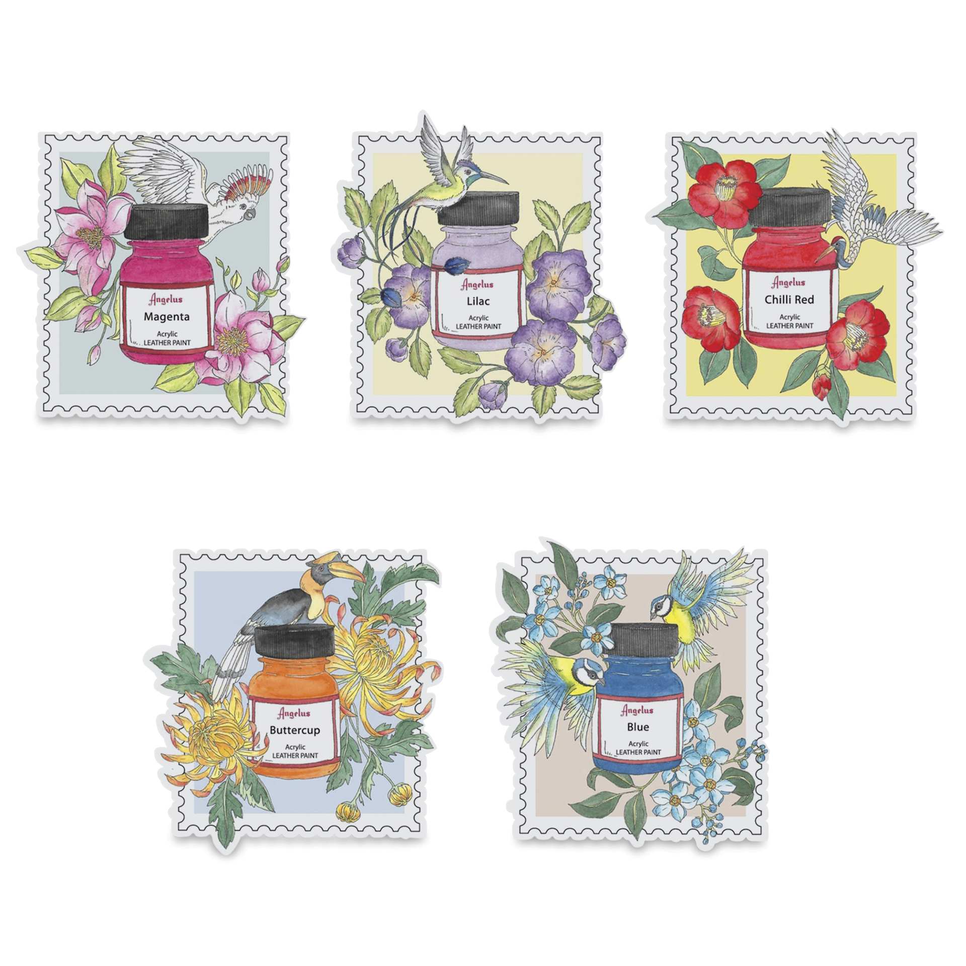 Angelus Sticker Pack - TheWanderInk, Set of 5