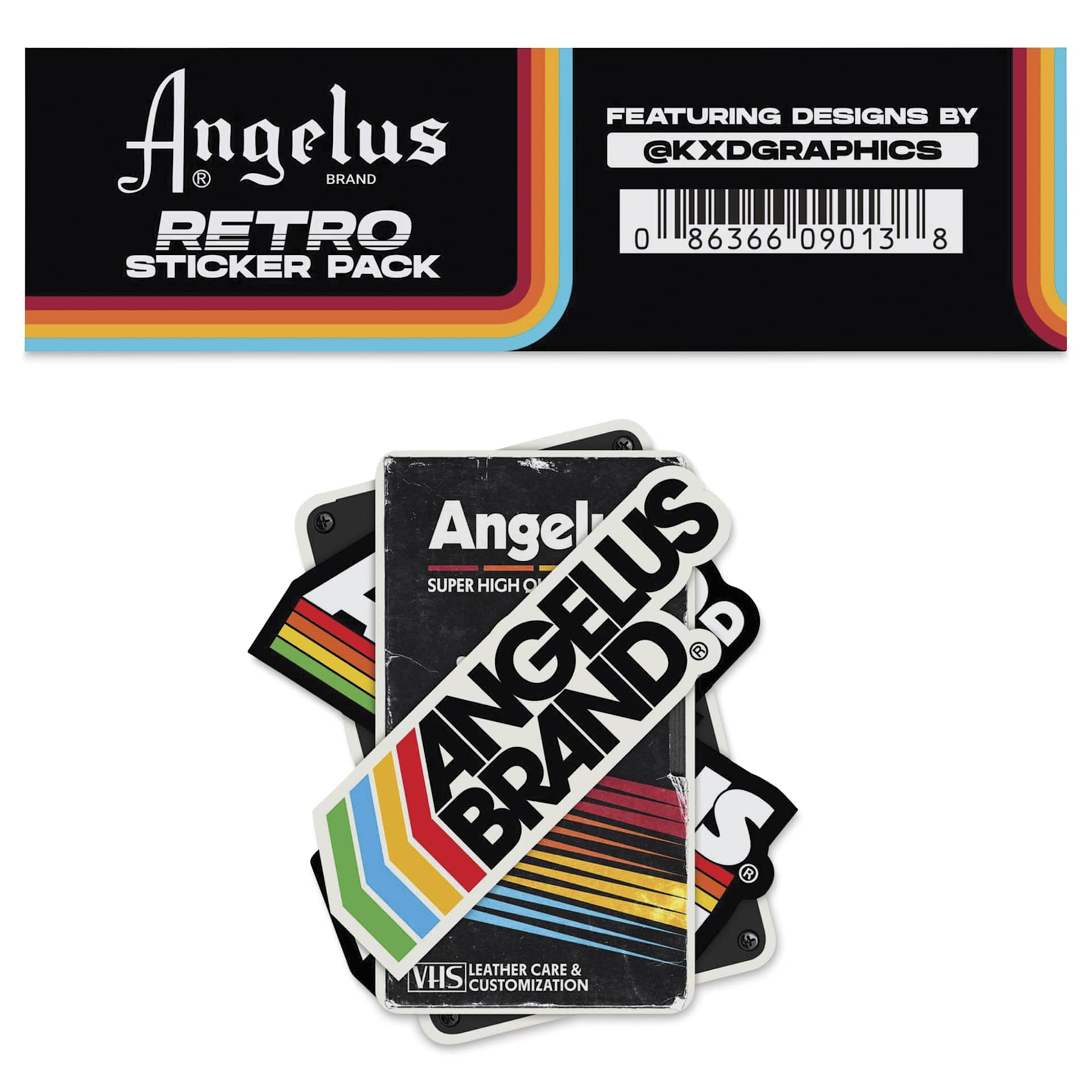 Angelus Sticker Pack - KXDGraphics, Set of 5 - front of packaging