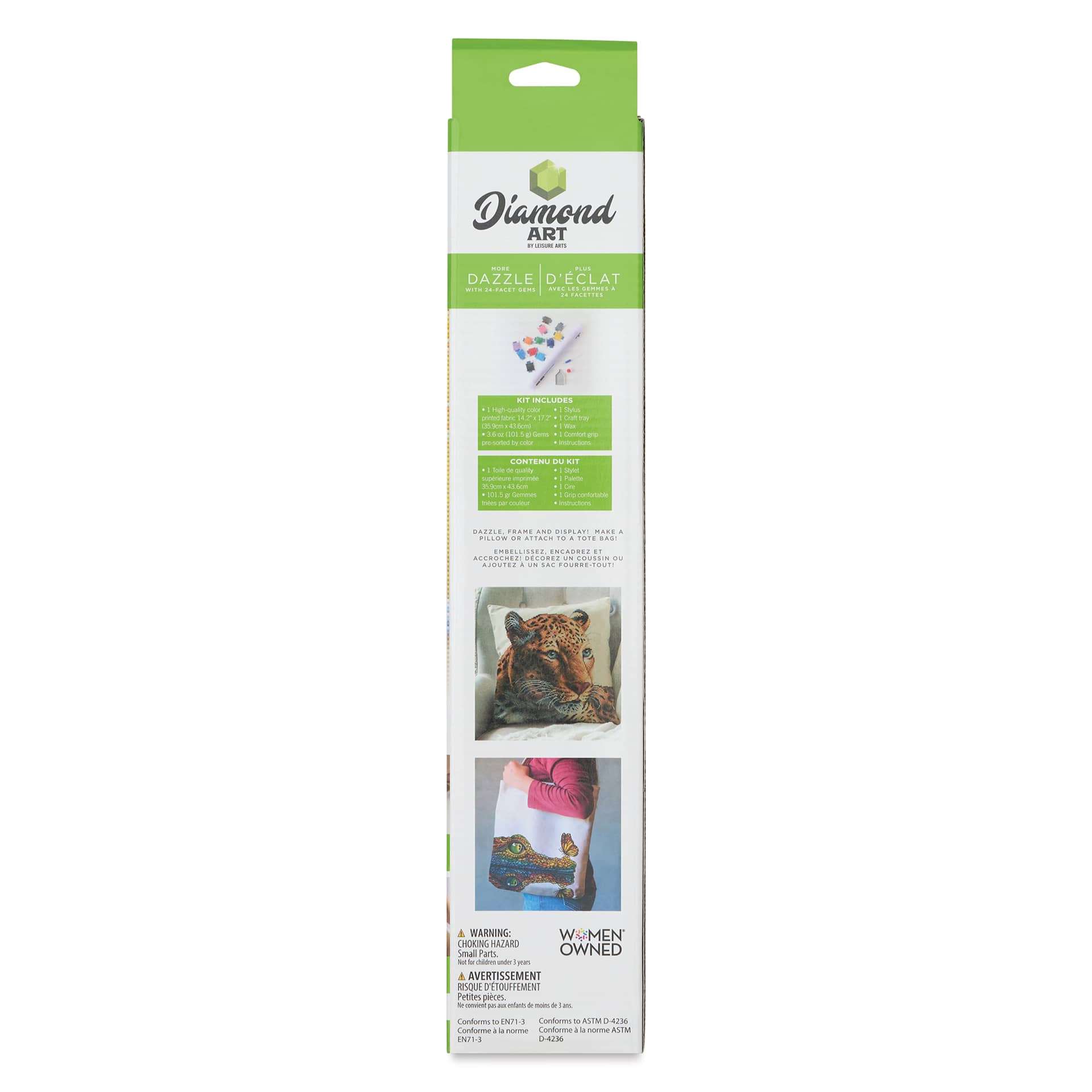 Leisure Arts Diamond Painting Kit - Shoreline, back of packaging