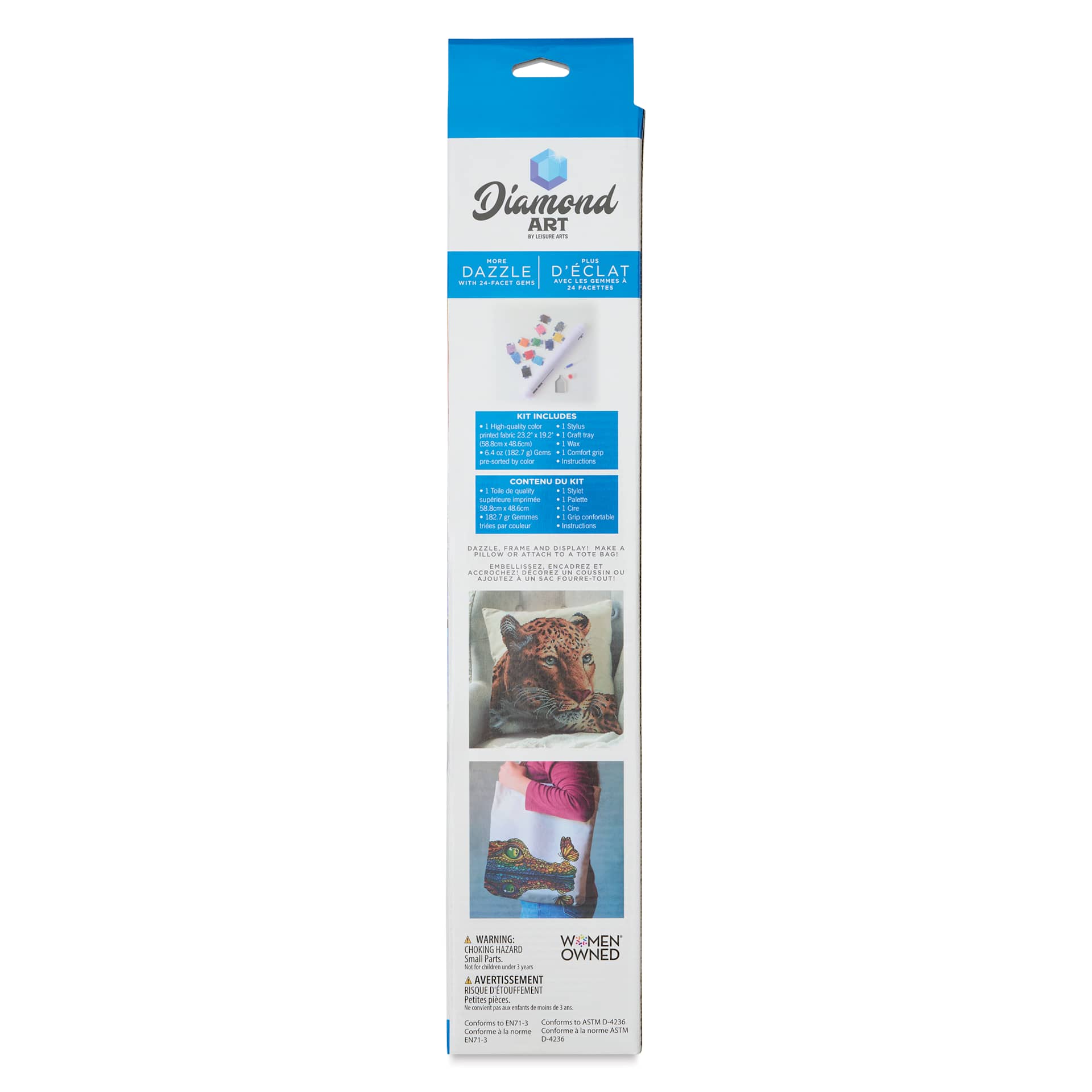 Leisure Arts Diamond Painting Kit - Canal View, back of packaging