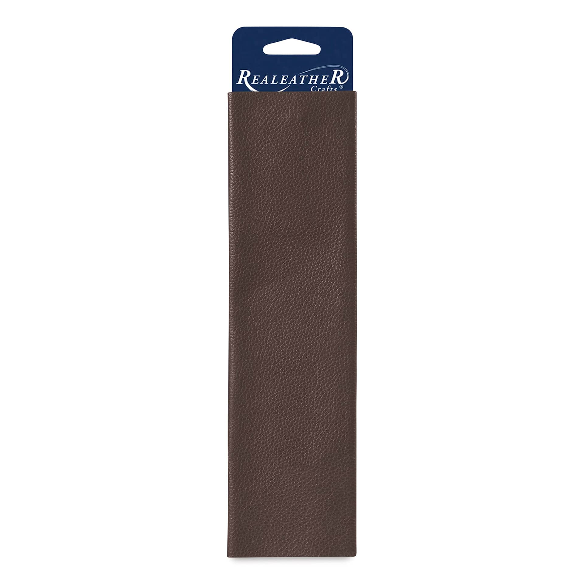 Realeather Premium Trim Leather - Chocolate, leather sheet wrapped around packaging