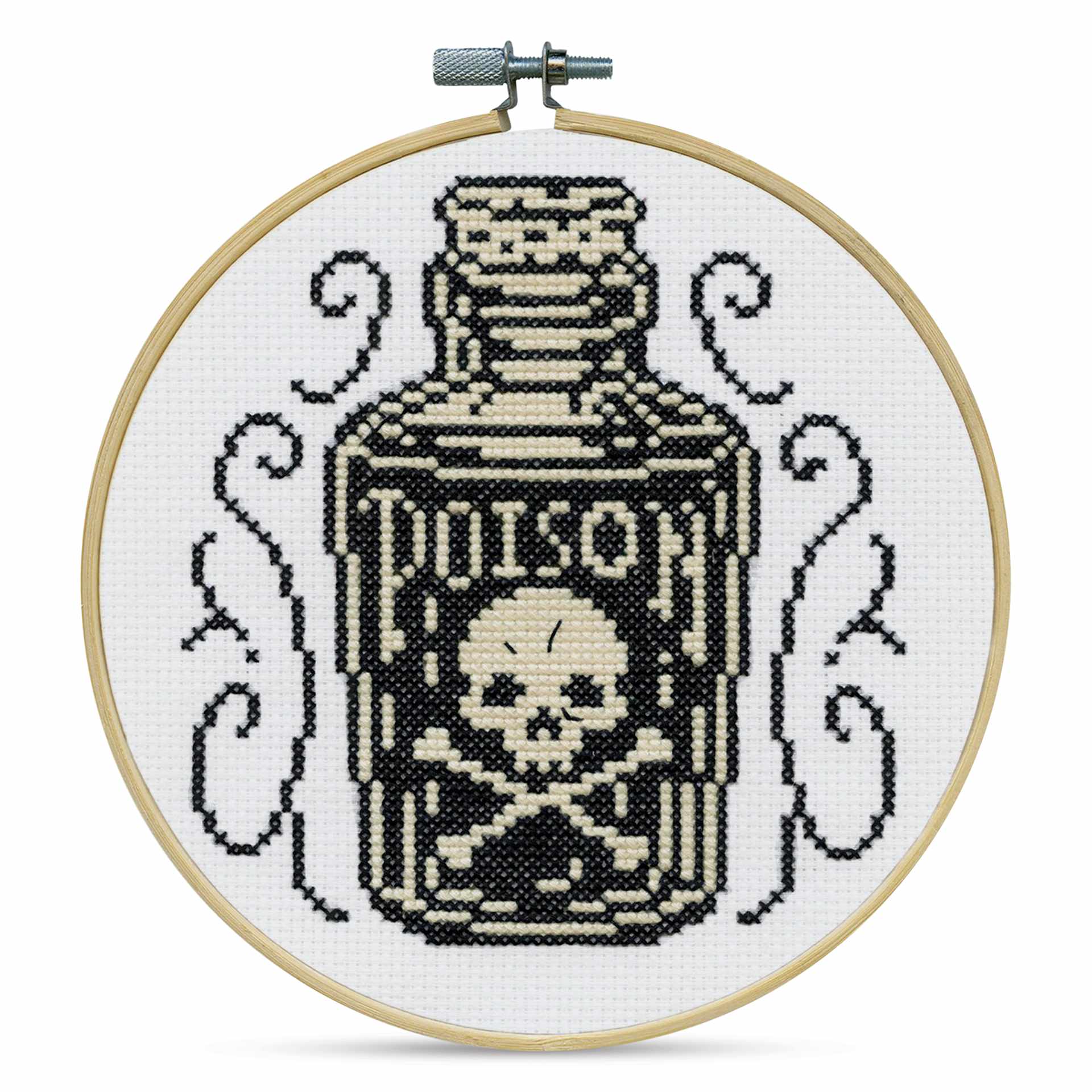 Design Works Counted Cross Stitch Kit - Poison, 6" - finished project