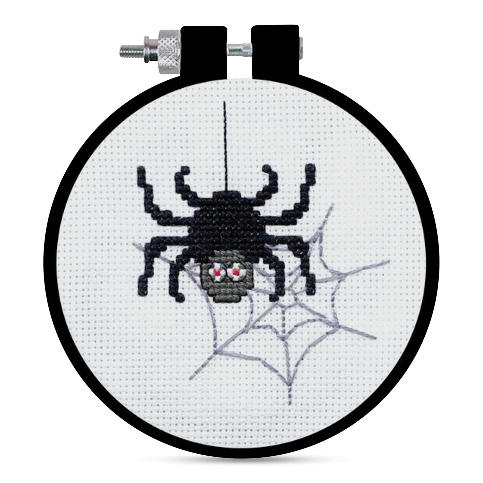 Design Works Counted Cross Stitch Kit - Spider, 3-1/2", finished project