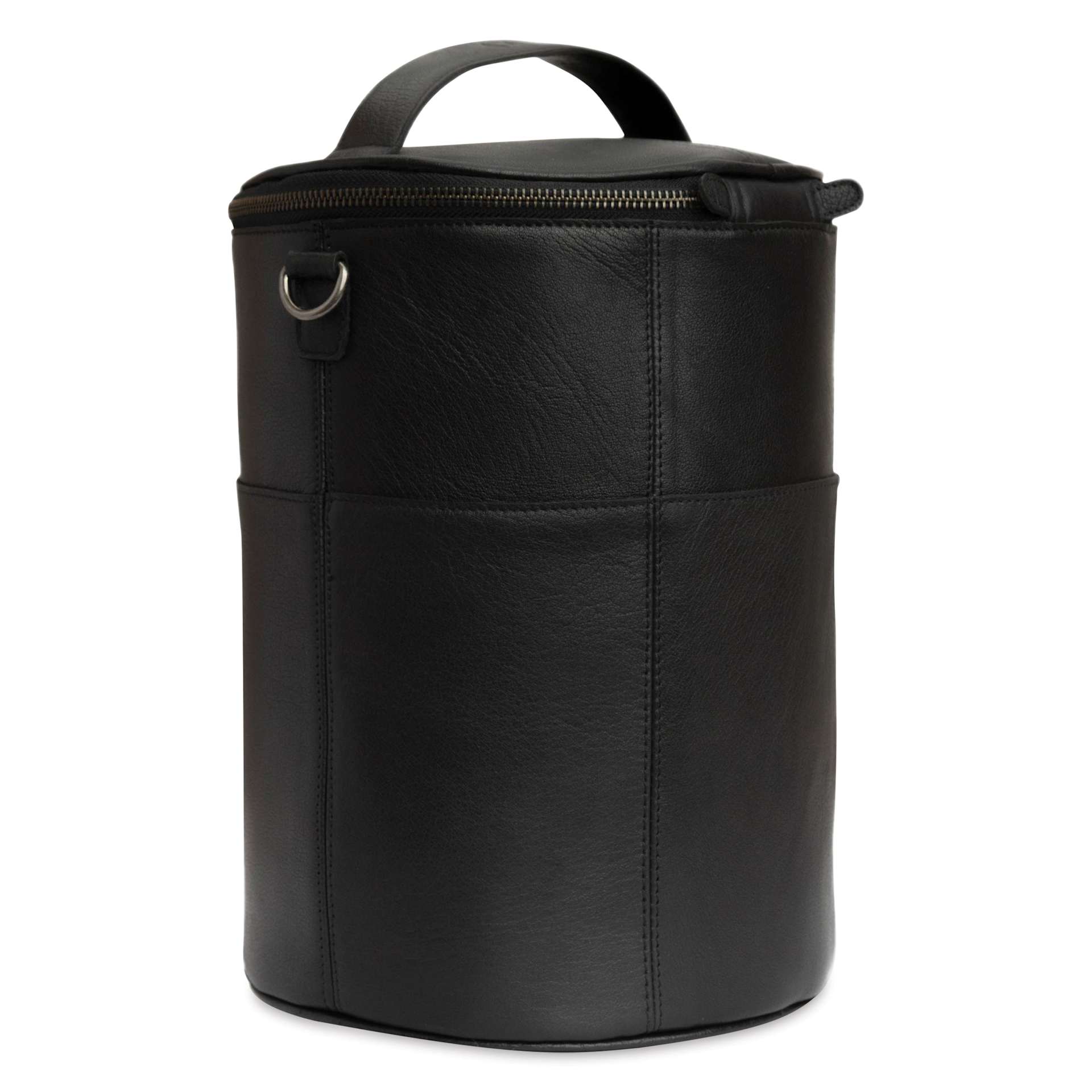 Muud Saturn XL Leather Needlework Project Bag - Black