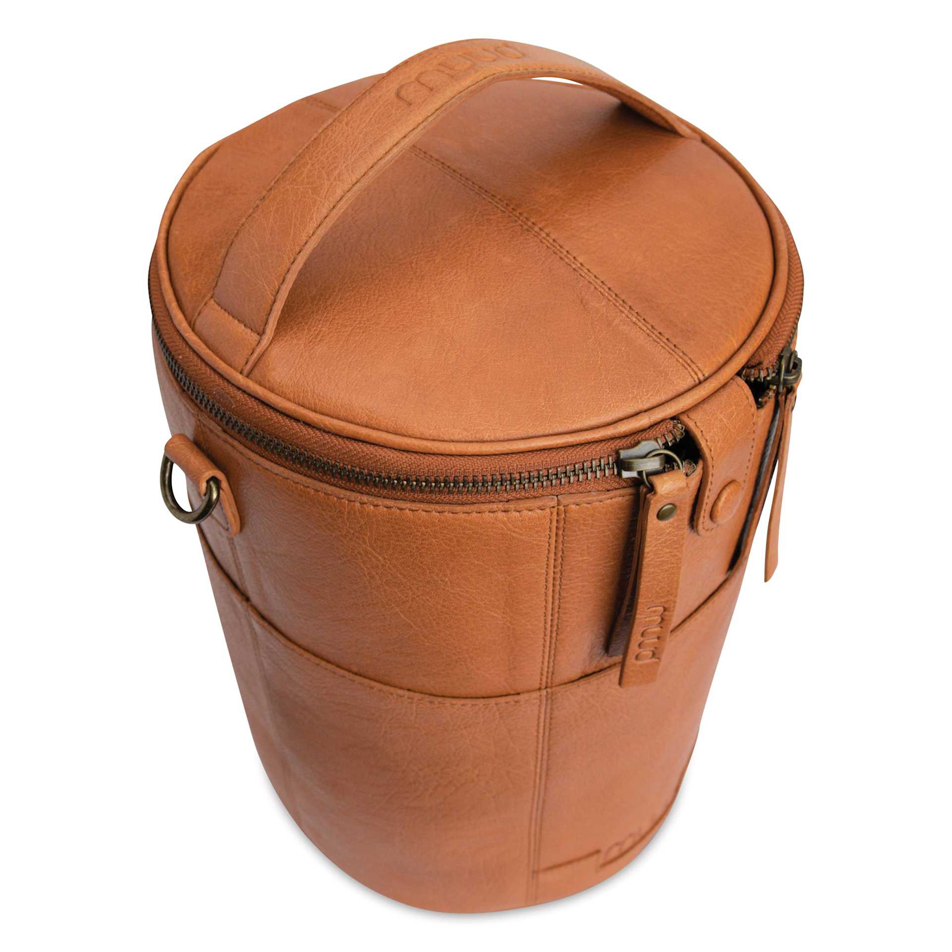 Muud Saturn XL Leather Needlework Project Bag - Brown